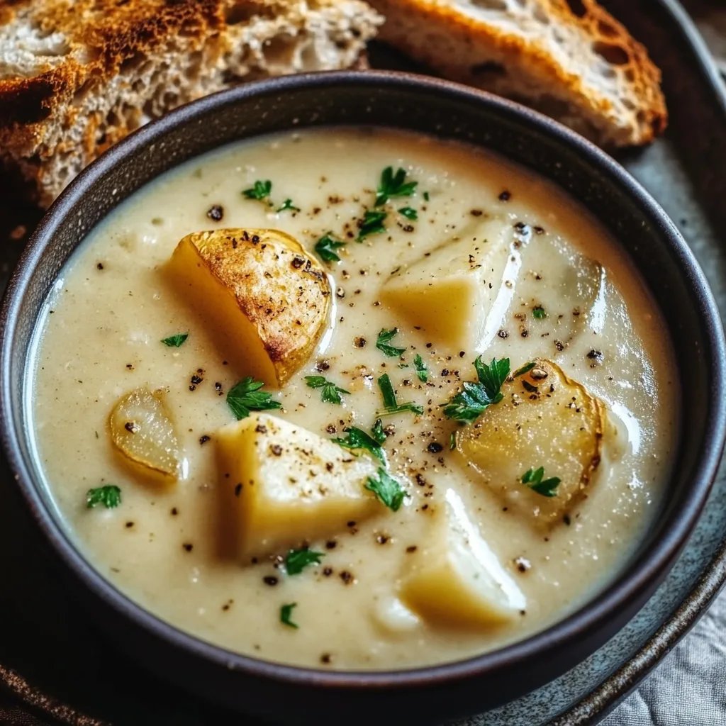 Cheddar Garlic Herb Potato Soup