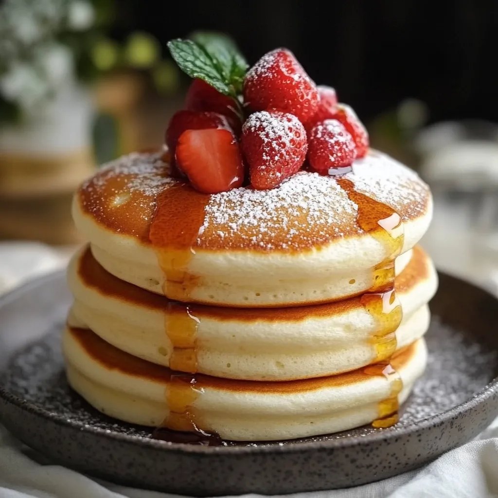 Fluffy Japanese Soufflé Pancakes