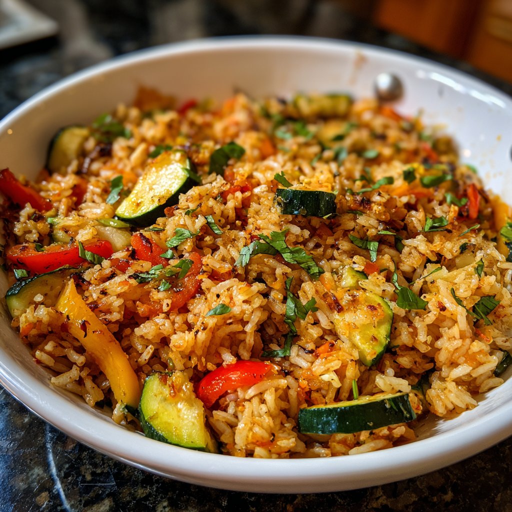 Baked Veggie Rice Skillet