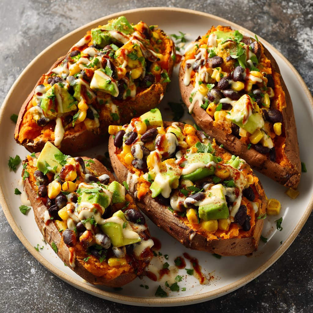 Valentine Dinner Stuffed Sweet Potatoes