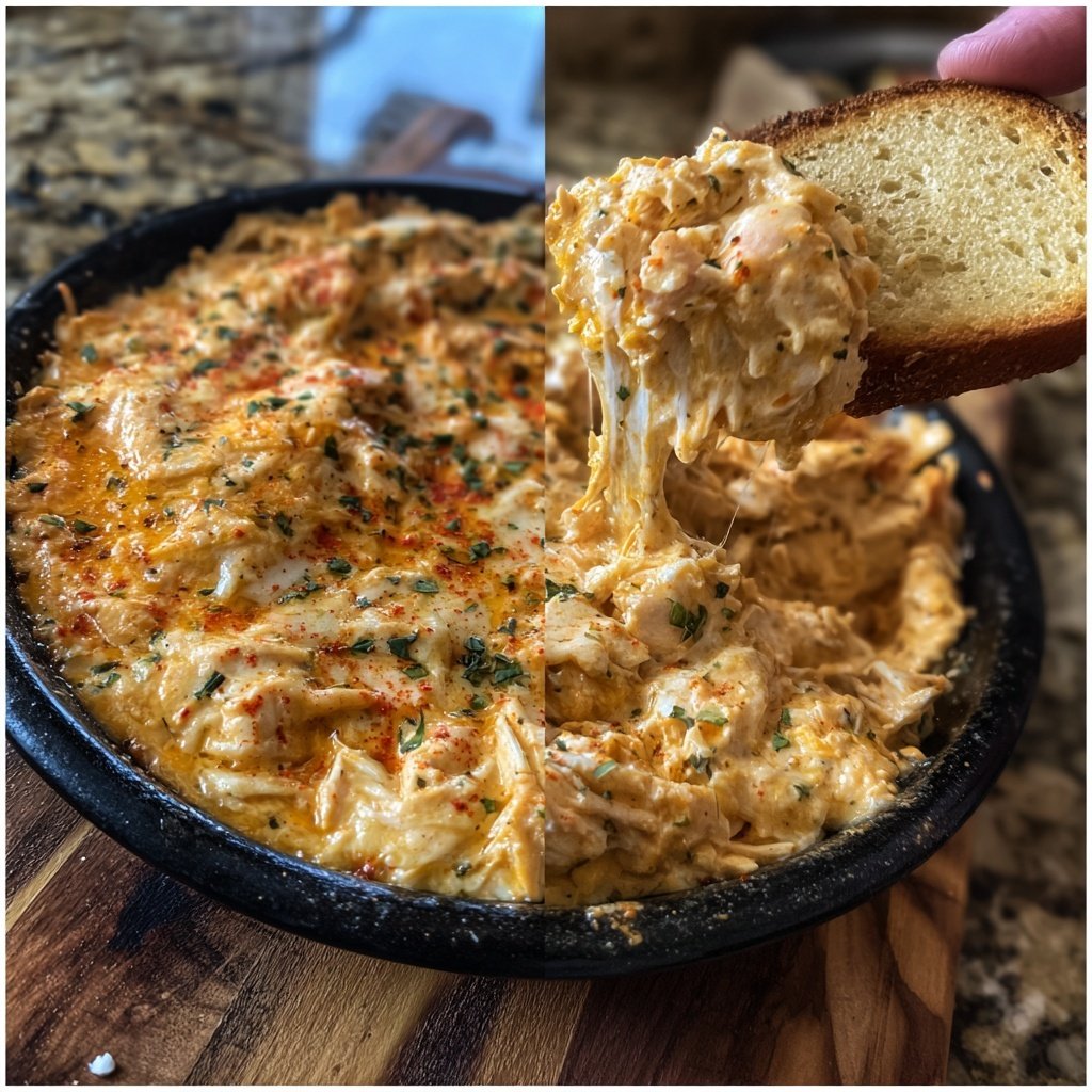 Healthy Crockpot Buffalo Chicken Dip