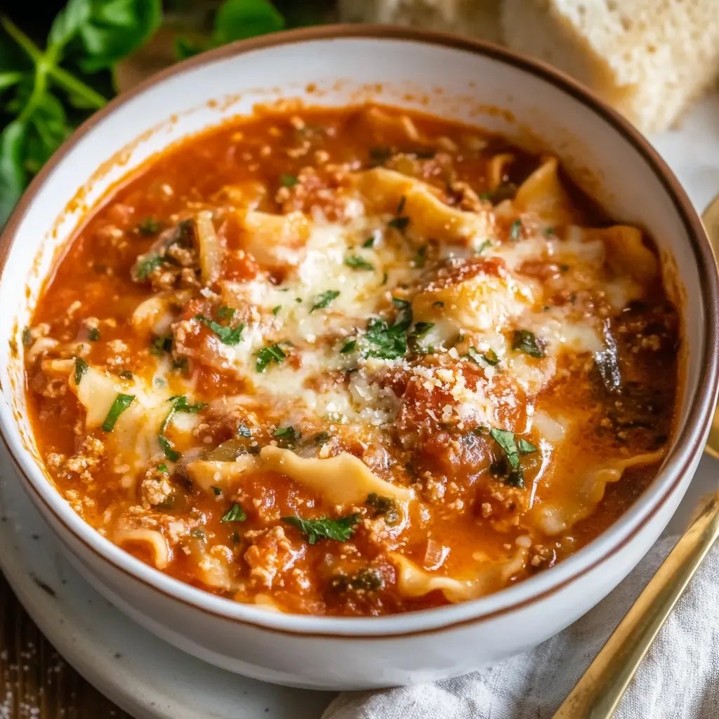 Easy Creamy Lasagna Soup