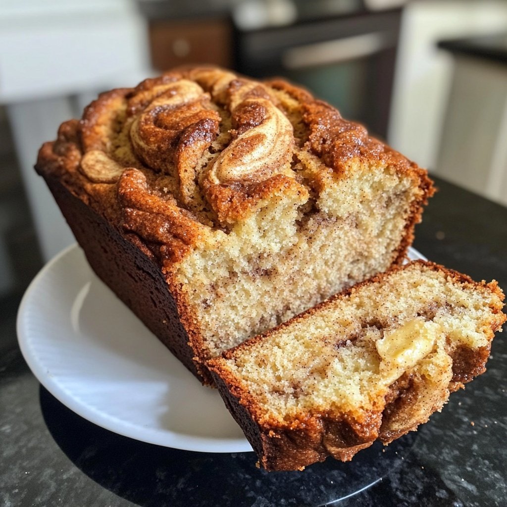Homemade Cinnamon Swirl Banana Bread