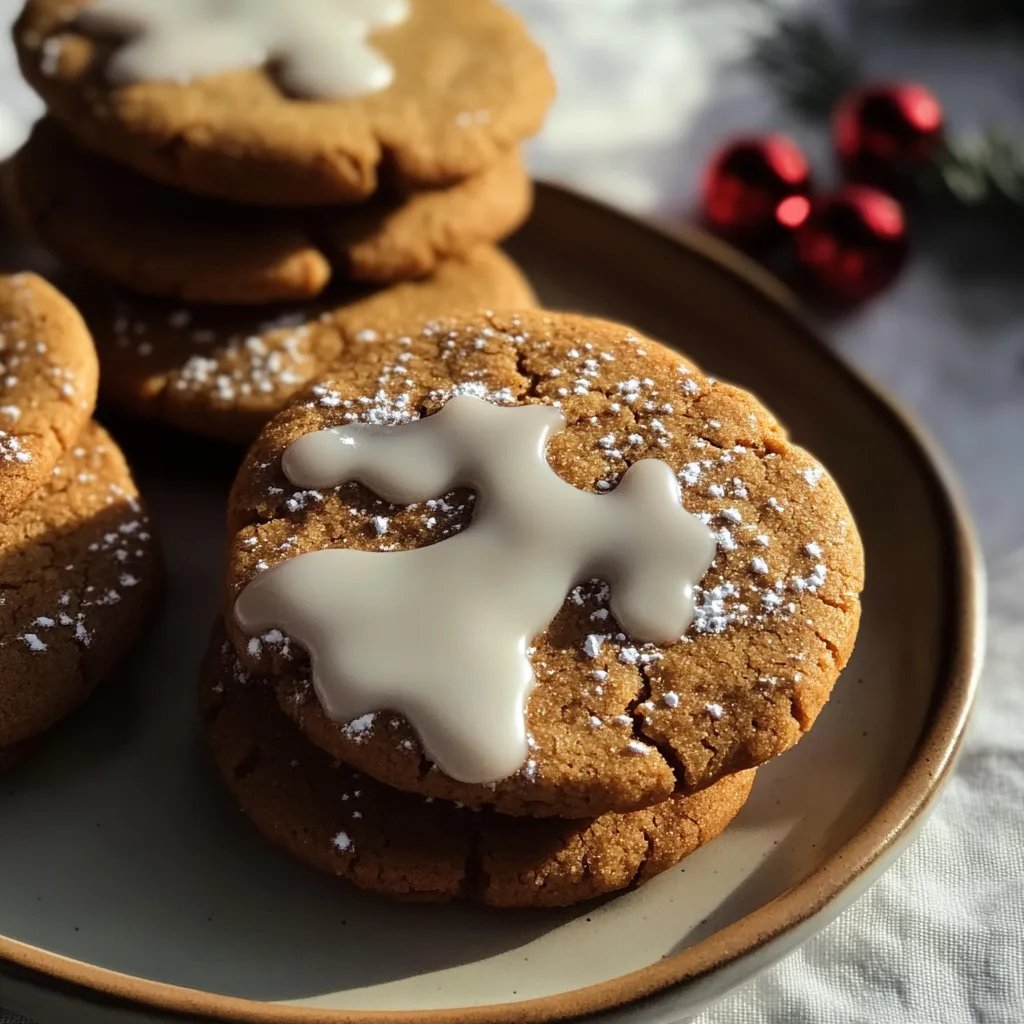 Soft Gingerbread Cookies with Maple Glaze