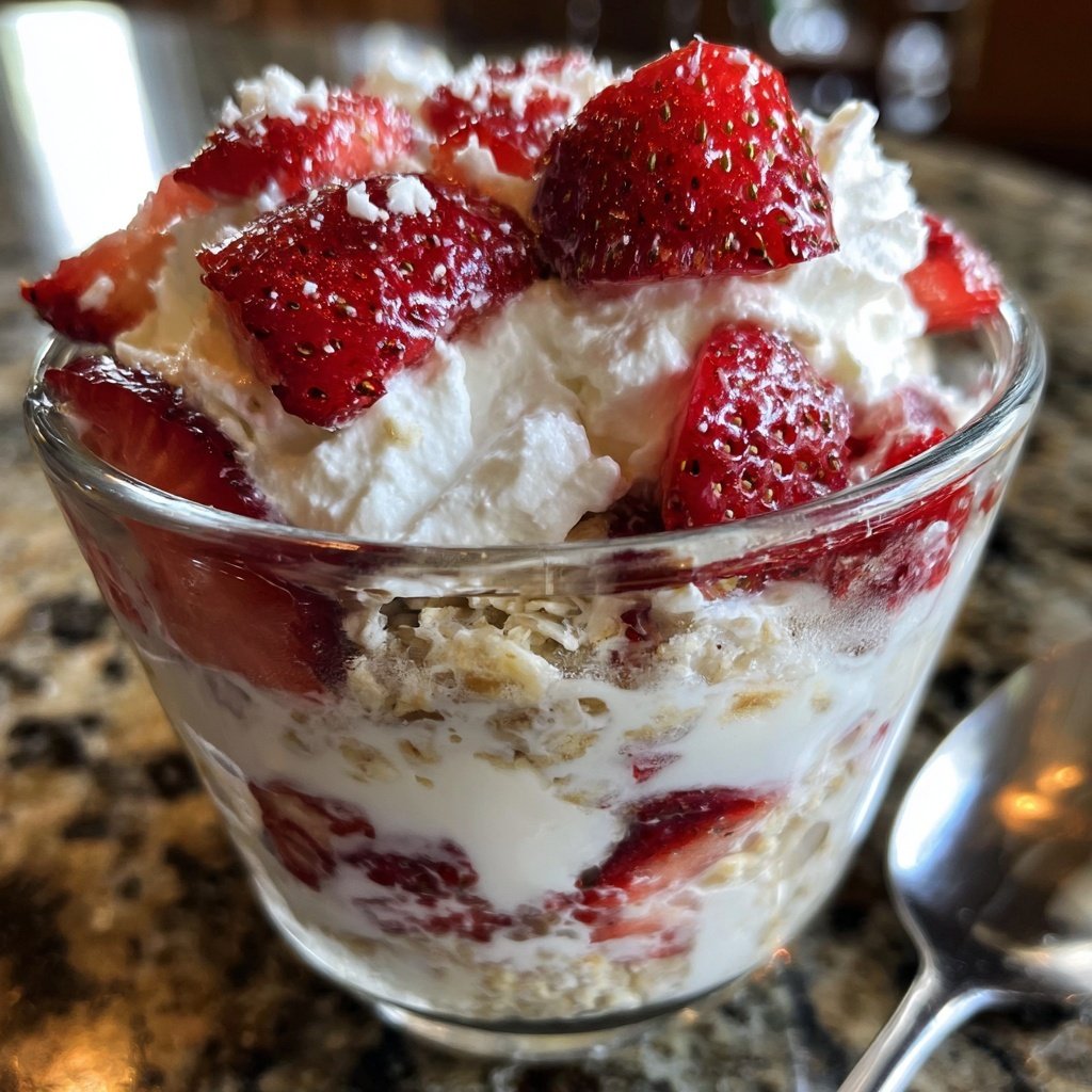 Strawberry Shortcake Overnight Oats