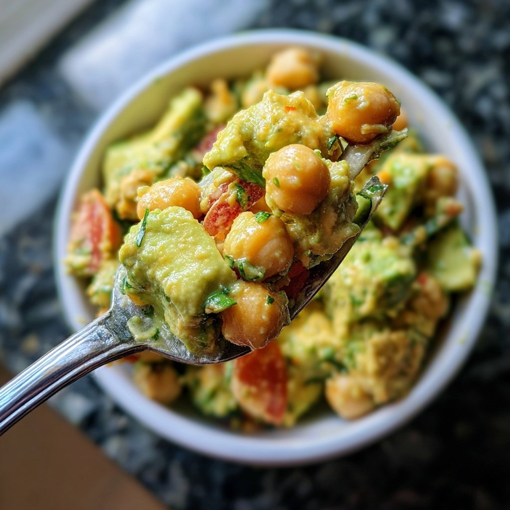 Healthy & Light Avocado Chickpea Salad