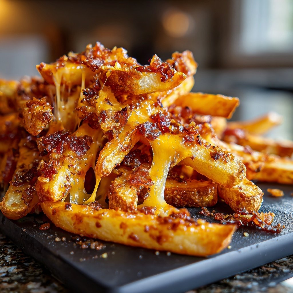 Super Bowl Food Cheesy Baked Fries