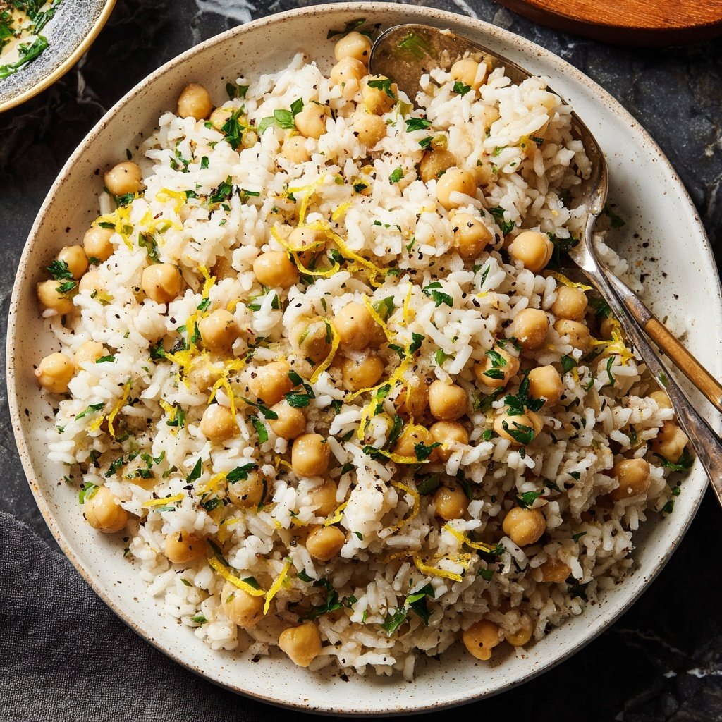 Creamy Lemon Chickpea Rice