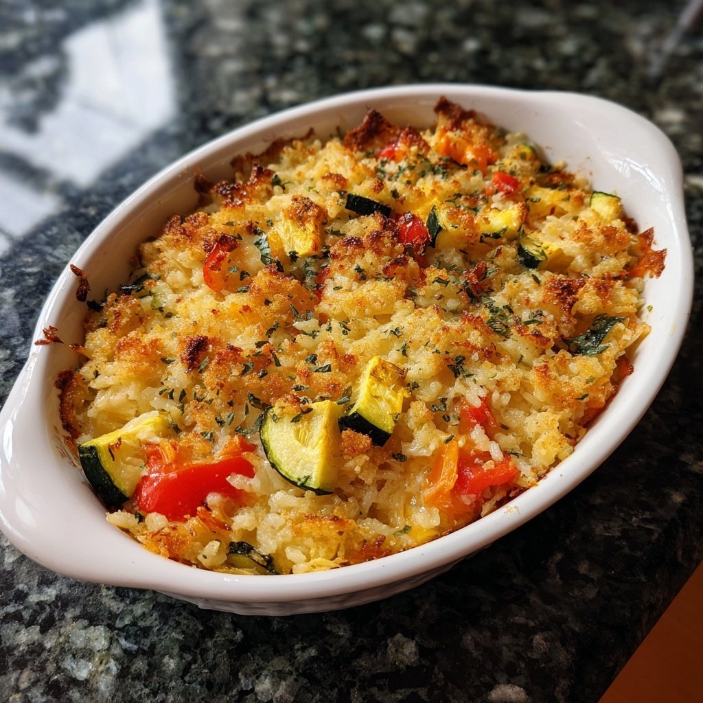Baked Veggie Rice Casserole