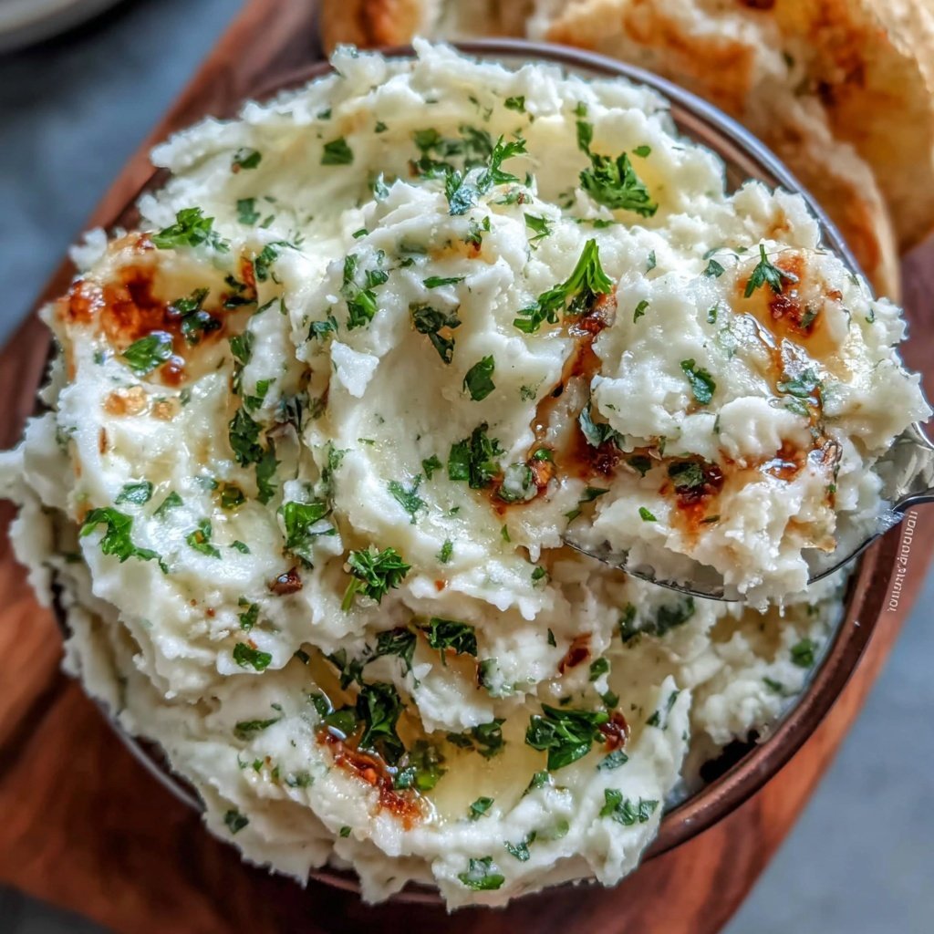 Mashed Potatoes With Garlic Butter Chicken