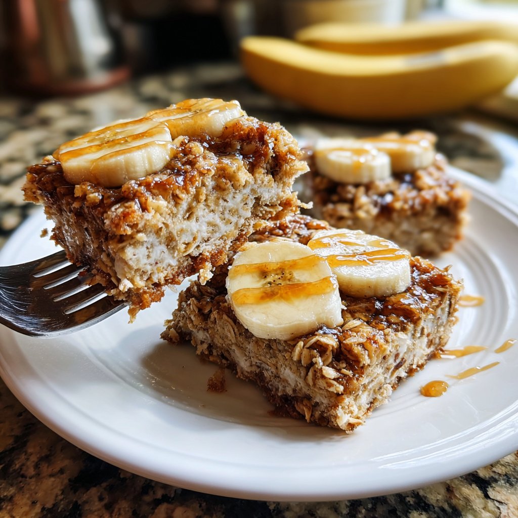 Banana Oat Yogurt Squares