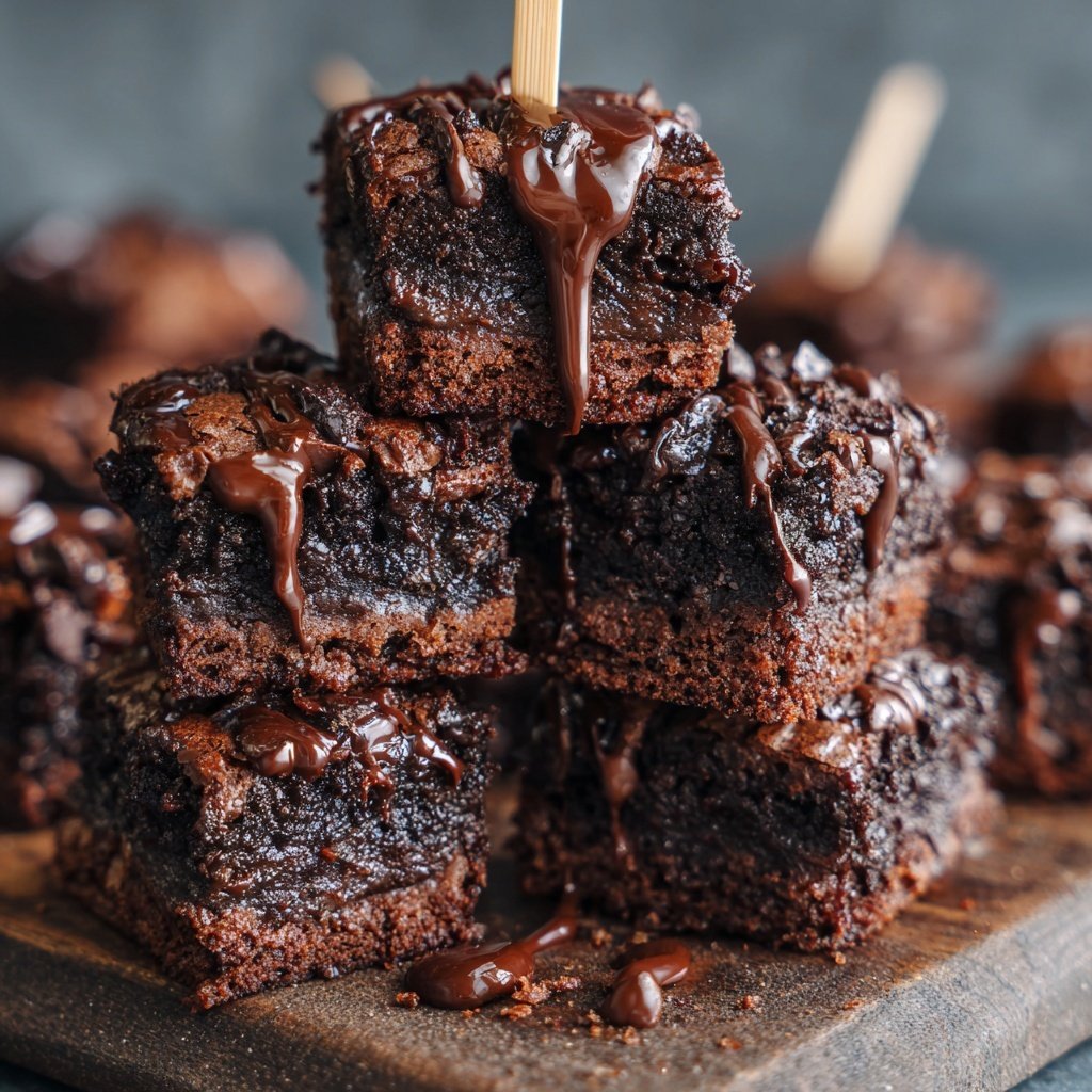 Super Bowl Desserts Brownie Skewers