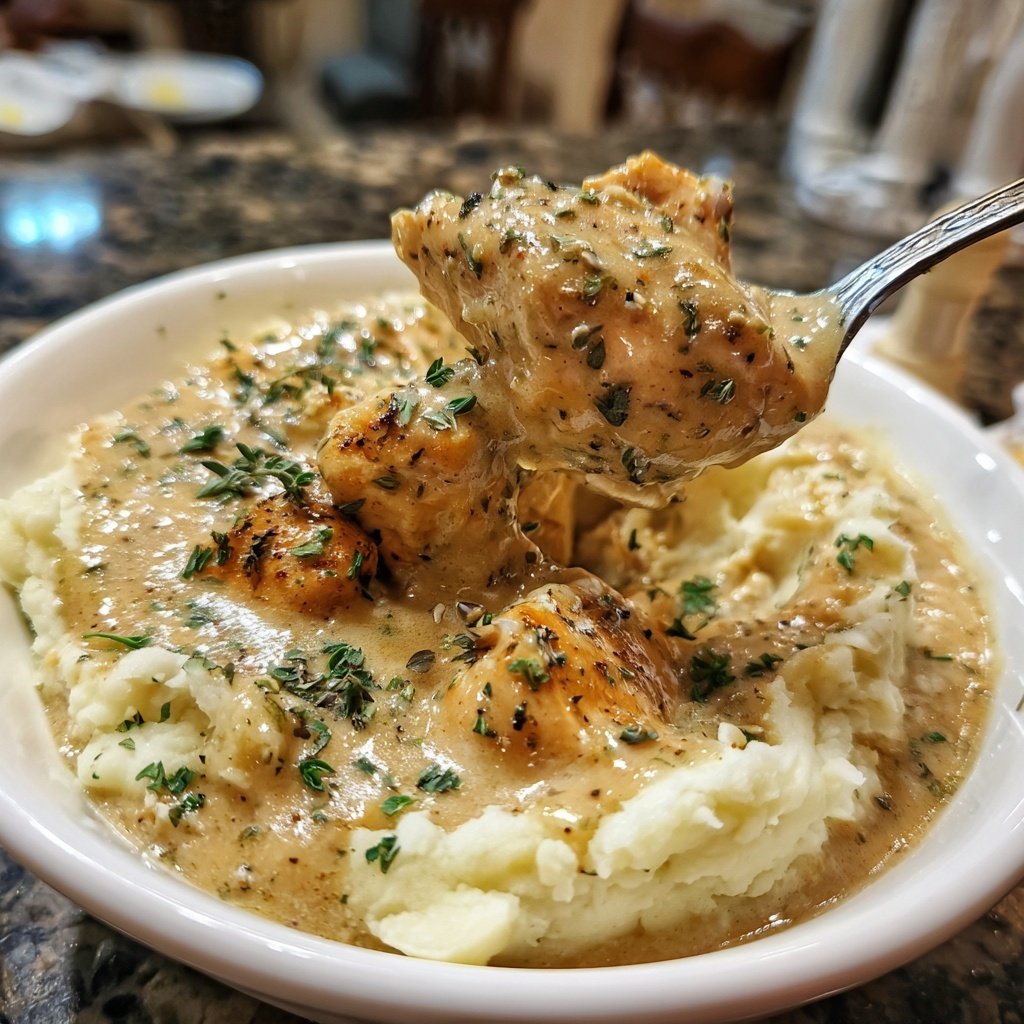 Comfort Food Creamy Chicken and Mashed Potatoes