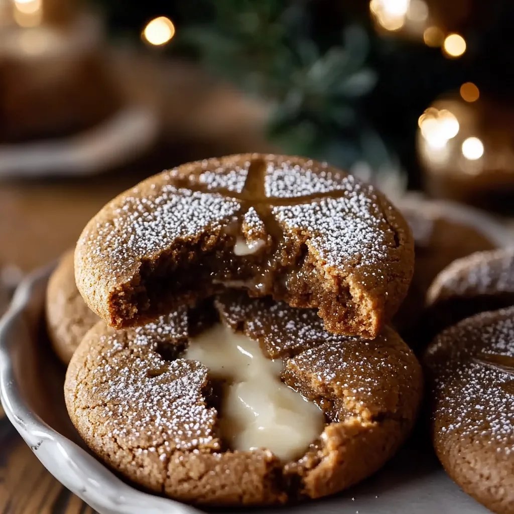 Gingerbread Cheesecake Cookies