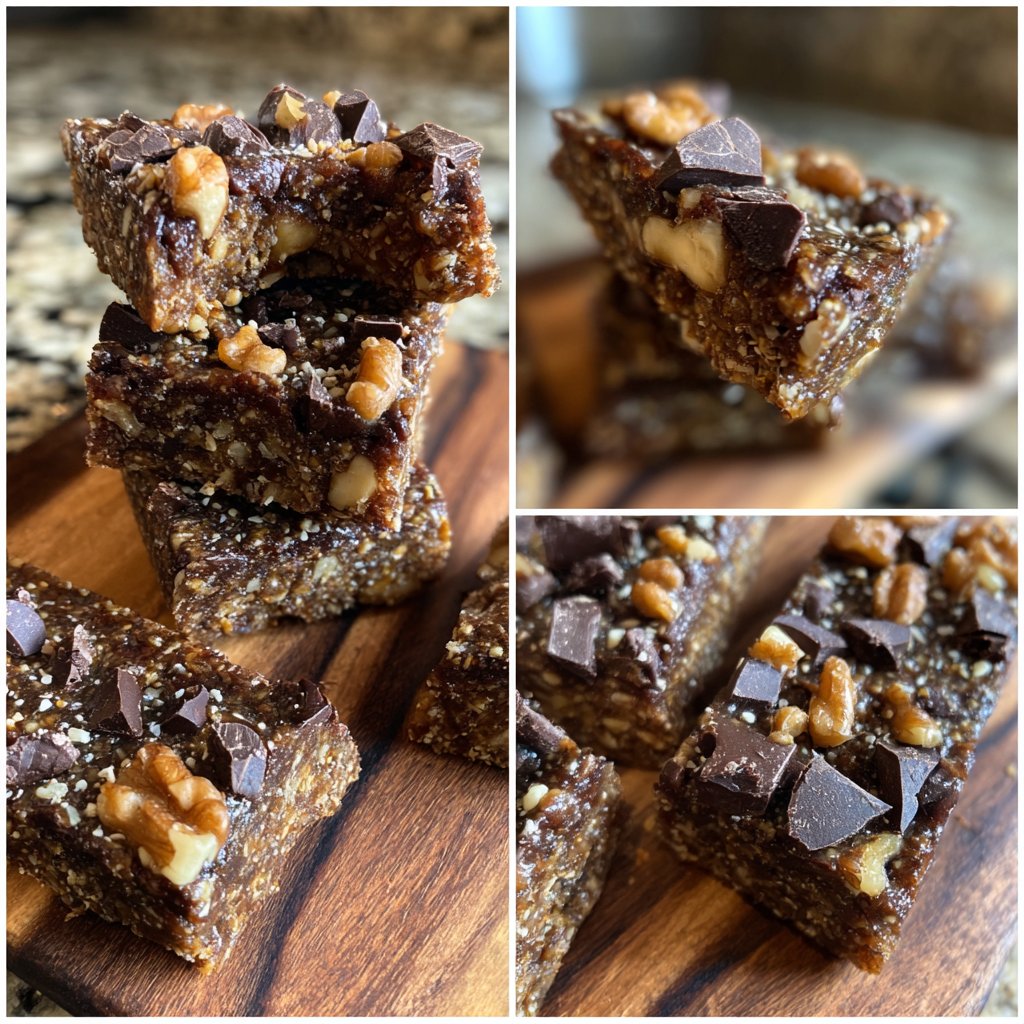 Chocolate Date Walnut Energy Bars