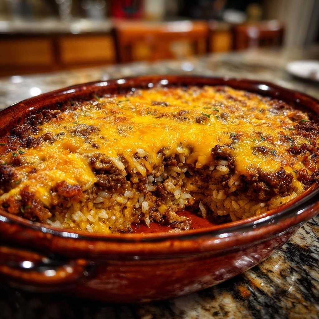 Hamburger Meat And Rice Casserole