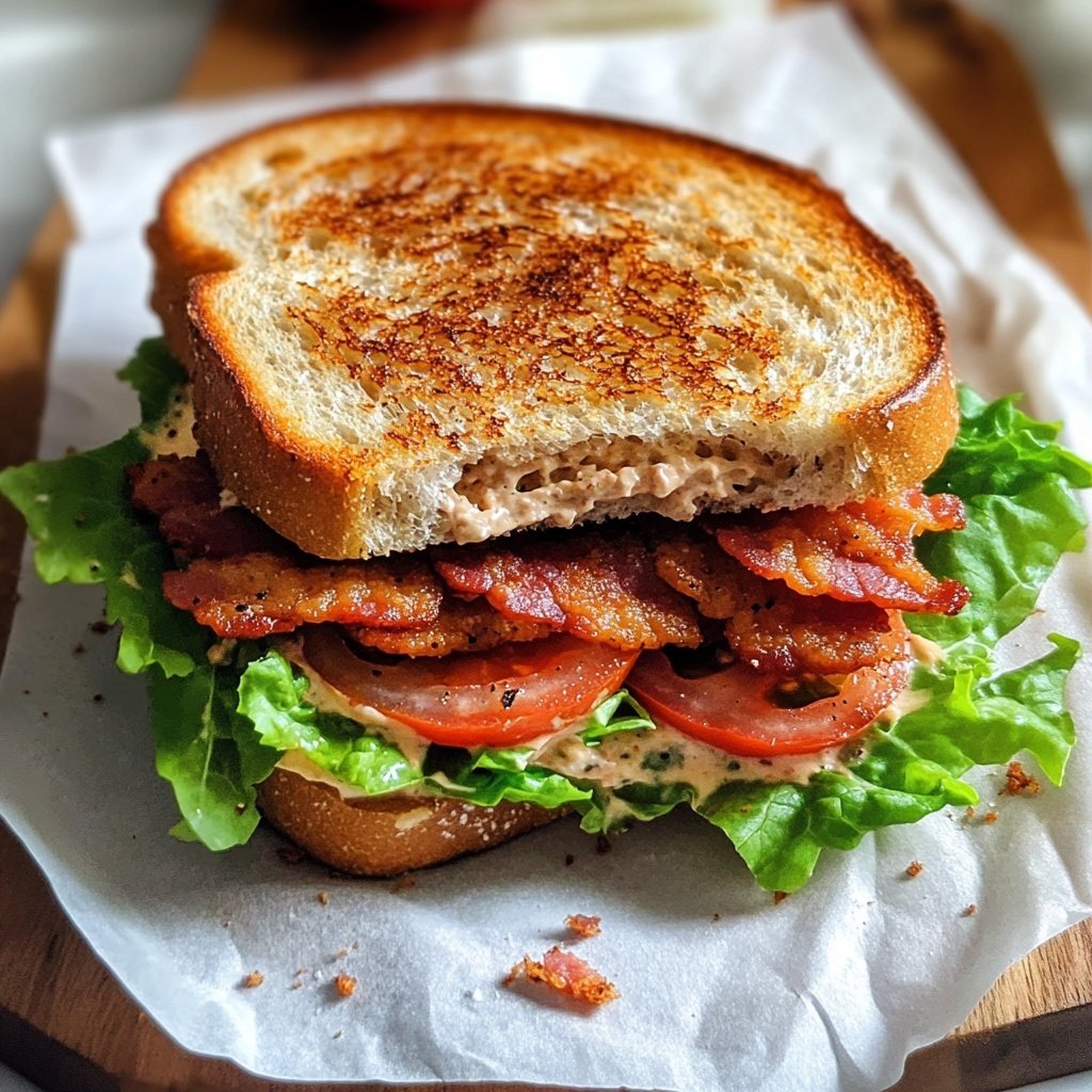 Healthy BLT Sandwich Lunch