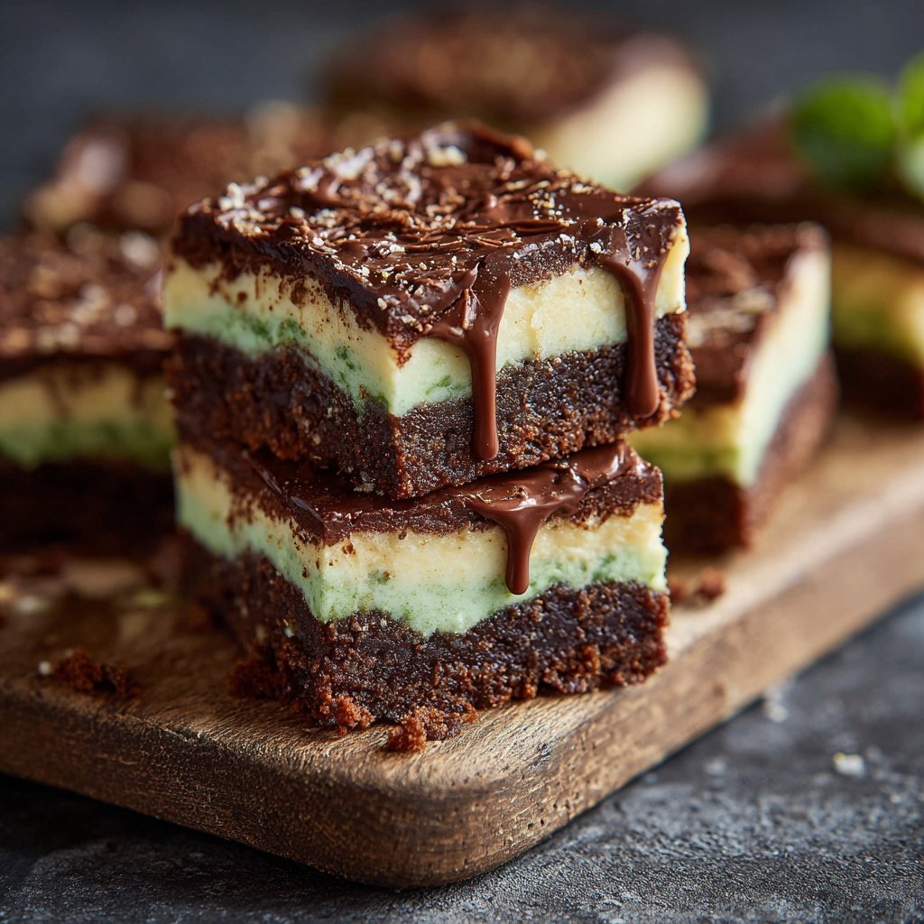 Chocolate Mint Slice Bars