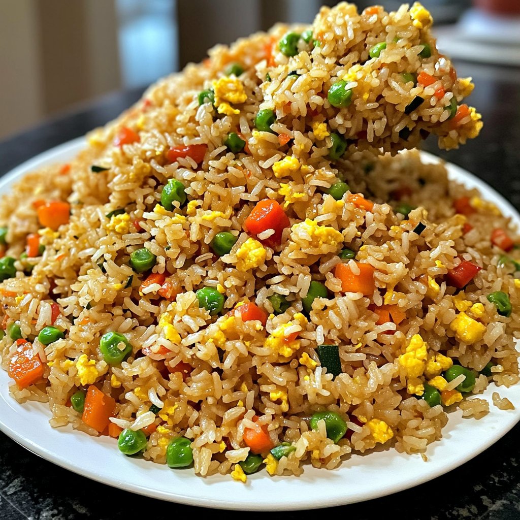 Simple Veggie Fried Rice Lunch