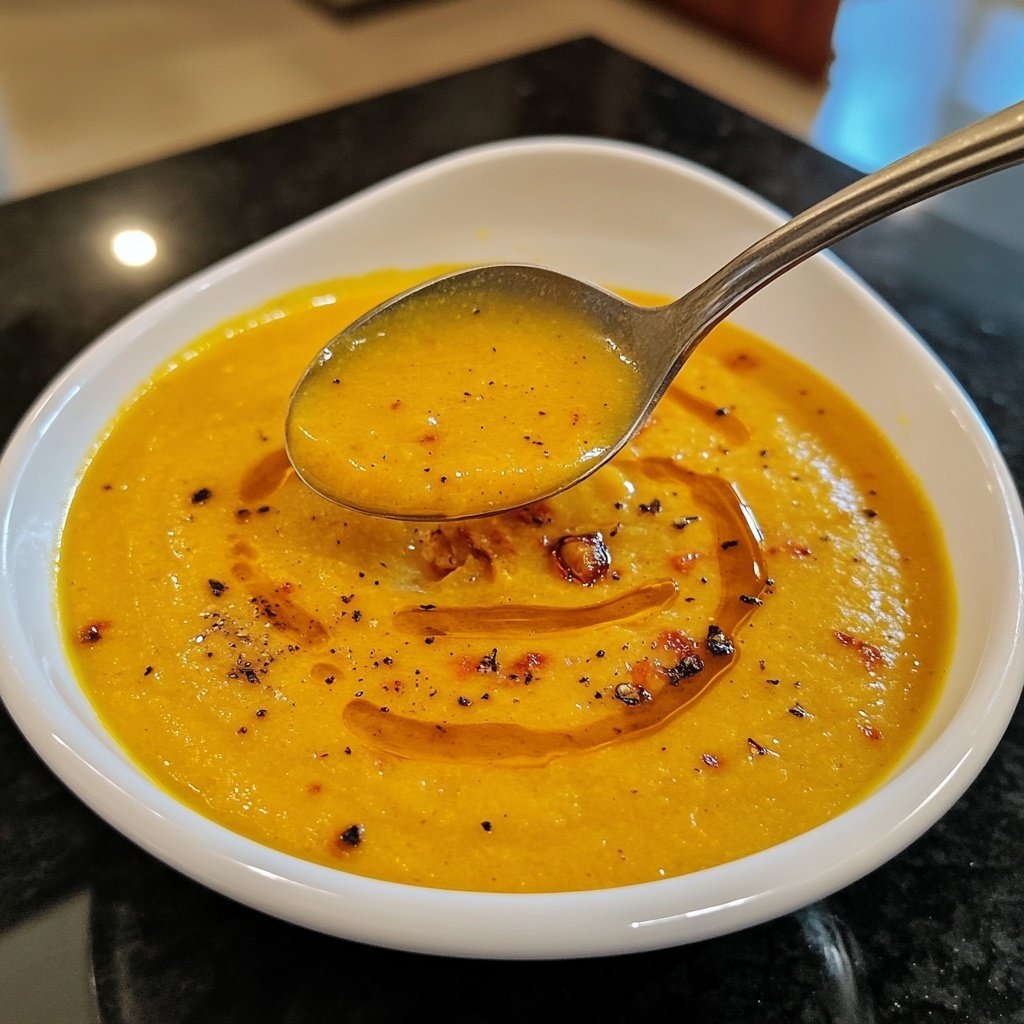 Squash Soup with Roasted Garlic