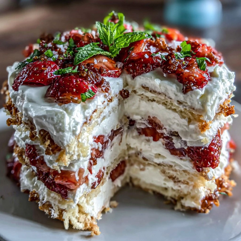 Strawberry Shortcake Icebox Cake