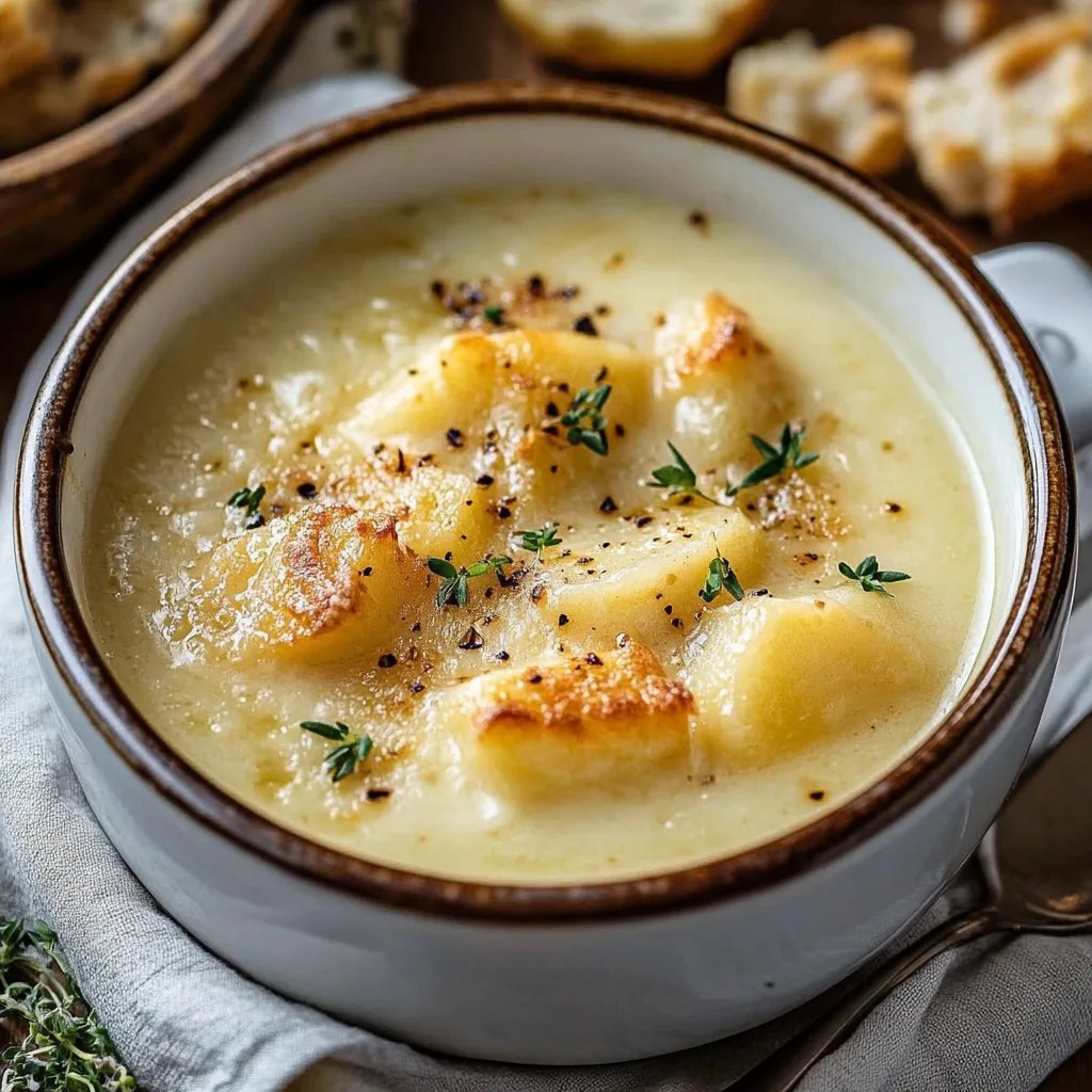 Garlic Cheddar Potato Soup