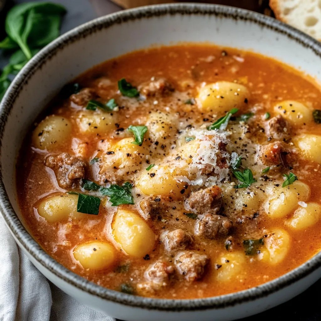 Creamy Italian Sausage Gnocchi Soup