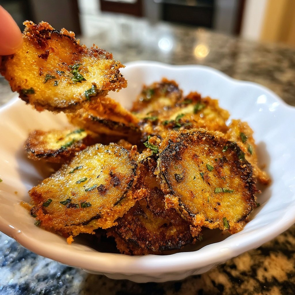 Crispy Eggplant Garlic Chips